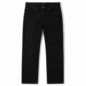 Men’s Straight Leg Jeans Cotton Denim Pants Black | Wholeds