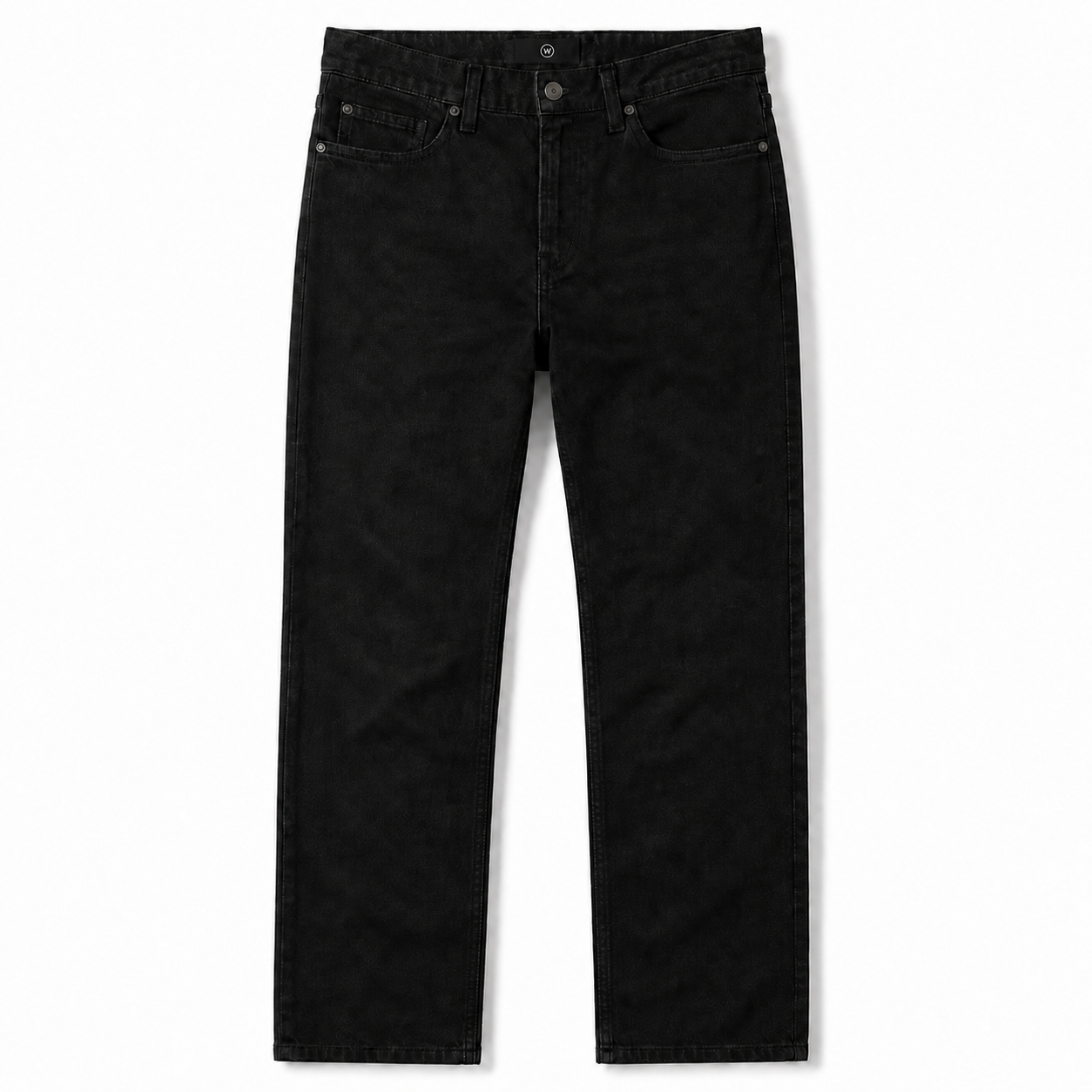 Men’s Straight Leg Jeans Cotton Denim Pants Black