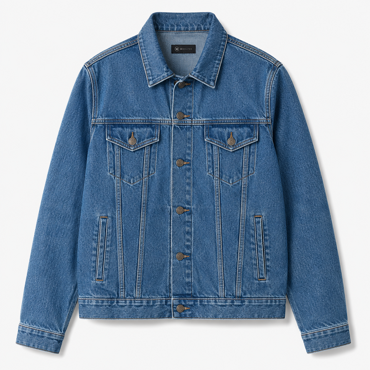 Unisex Denim Jacket Cotton Denim Casual Wear Blue