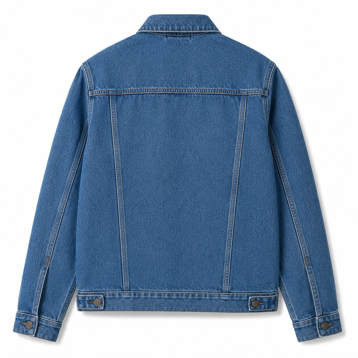Unisex Denim Jacket Cotton Denim Casual Wear Blue | Wholeds - Image 3